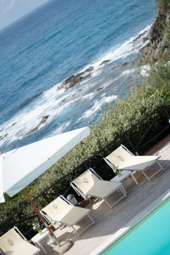 View of Villa ParisiÄs pool in front of the ocean